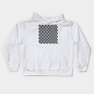 Black and White Midcentury Modern Half Moons Kids Hoodie